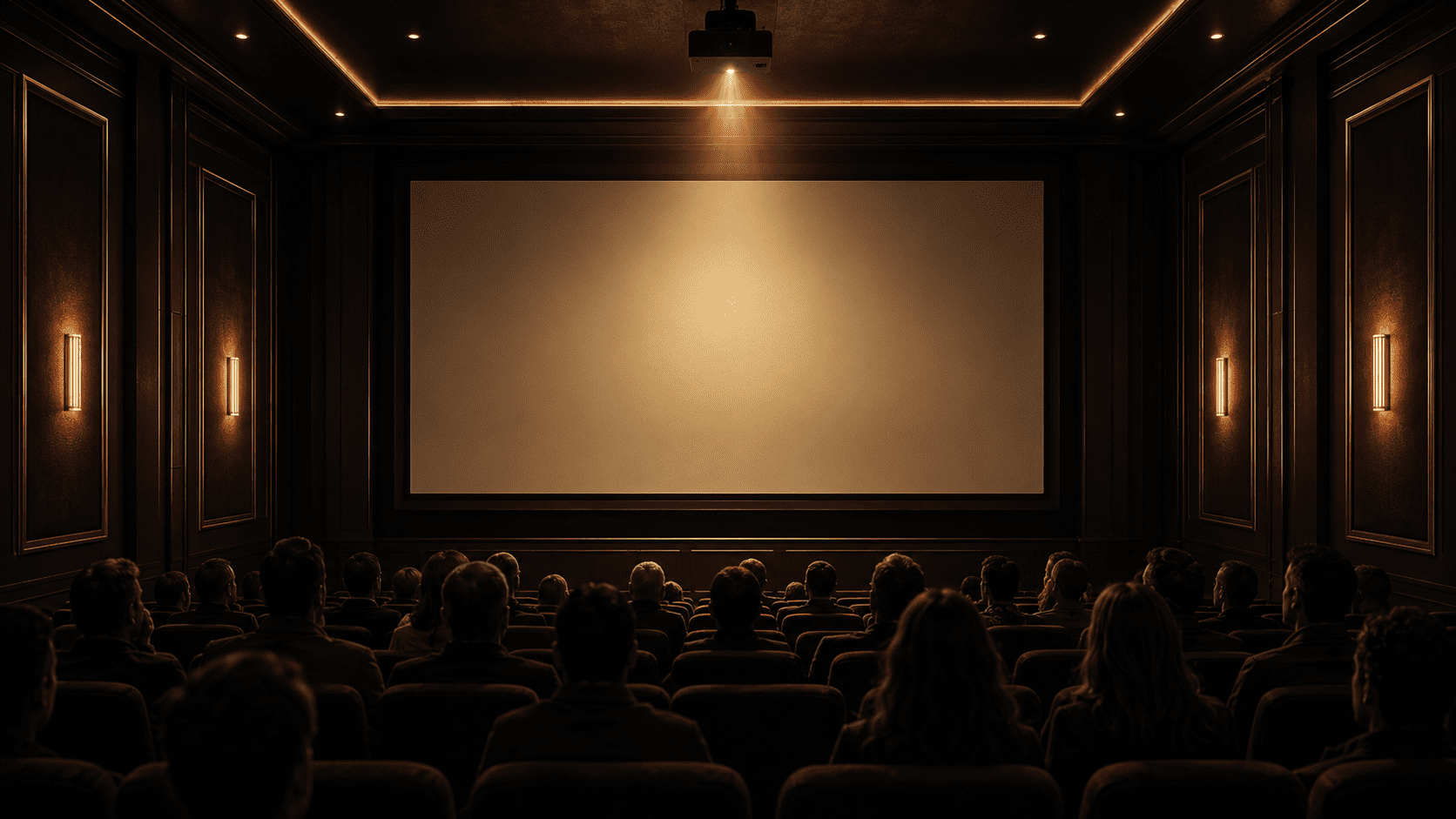 A premium DeINCEPTION screening room with a serious audience
